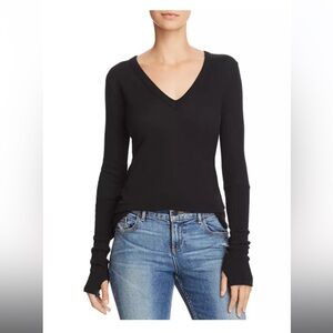 Enza Costa Cashmere V Neck Long Sleeve